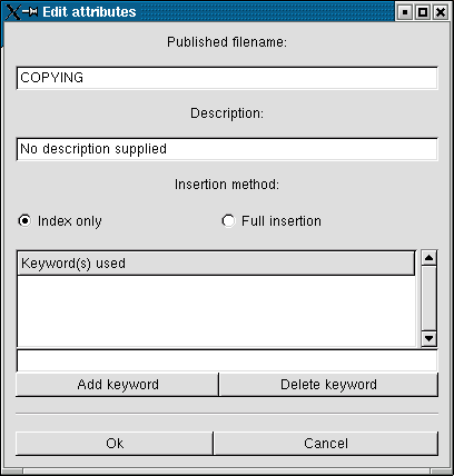 choose file to insert